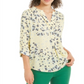 Charter Club Women's Maria Floral Print Blouse Yellow Size XX-Large