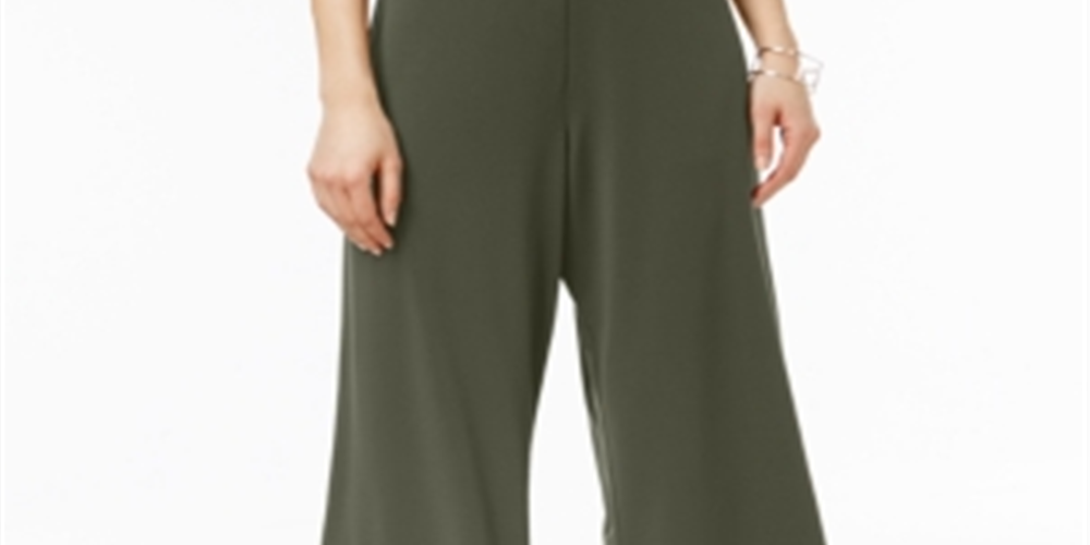 Alfani Women's Culotte Pants Green Size Petite M