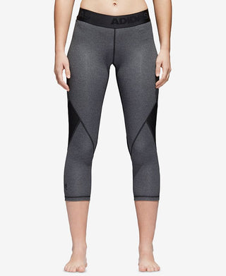 Adidas Women's Fitness Alphaskin Capri Pants Gray Size XX-Large