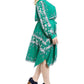 Charter Club Women's Plus Mixed Print Handkerchief Hem Dress Green Size 2X