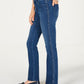Charter Club Women's Lexington Straight Leg Braid Stripe Jeans -Blue Size 4