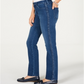 Charter Club Women's Lexington Straight Leg Braid Stripe Jeans -Blue Size 4