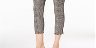 Alfani Women's Fringe Hem Ankle Pants Black Size 8 Petite