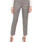 Calvin Klein Women's Tartan Plaid Straight Leg Pants Gray Size 12