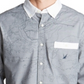 Nautica Men's Oxford Map Print Casual Shirt Gray Size Large