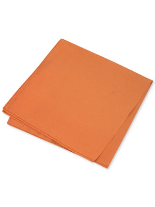 Club Room Men's Simple Solid Silk Dress Pocket Square Orange Size Regular