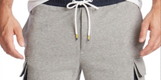 Nautica Men's Fleece Heathered Cargo Shorts Gray Size Small