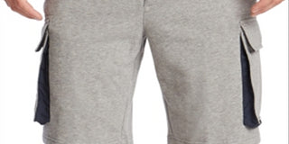 Nautica Men's Fleece Heathered Cargo Shorts Gray Size Small