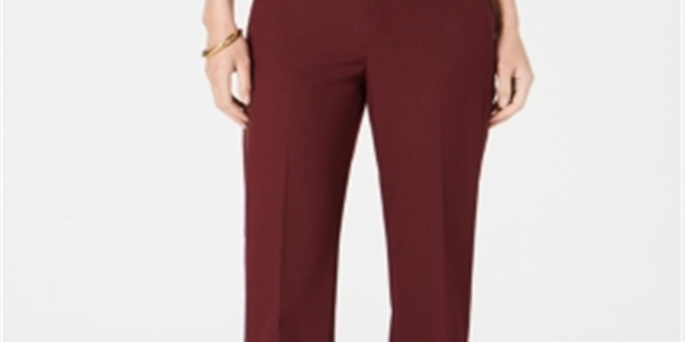 Charter Club Women's Solid Trousers Carriage Red Size 8 Petite