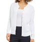 Charter Club Women's Peacock Stitch Cardigan White Size X-Small
