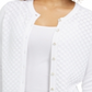 Charter Club Women's Peacock Stitch Cardigan White Size X-Small