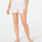 Charter Club Women's Woven Cotton Pajama Shorts White Size X-Large