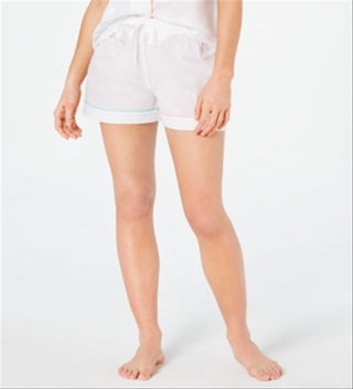 Charter Club Women's Woven Cotton Pajama Shorts White Size X-Large