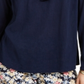 Charter Club Women's Tassel Tie Eyelet Linen Top Blue Size Small