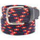 Tommy Hilfiger Men's Comfort Stretch Webbing Casual Belt Blue Size Small