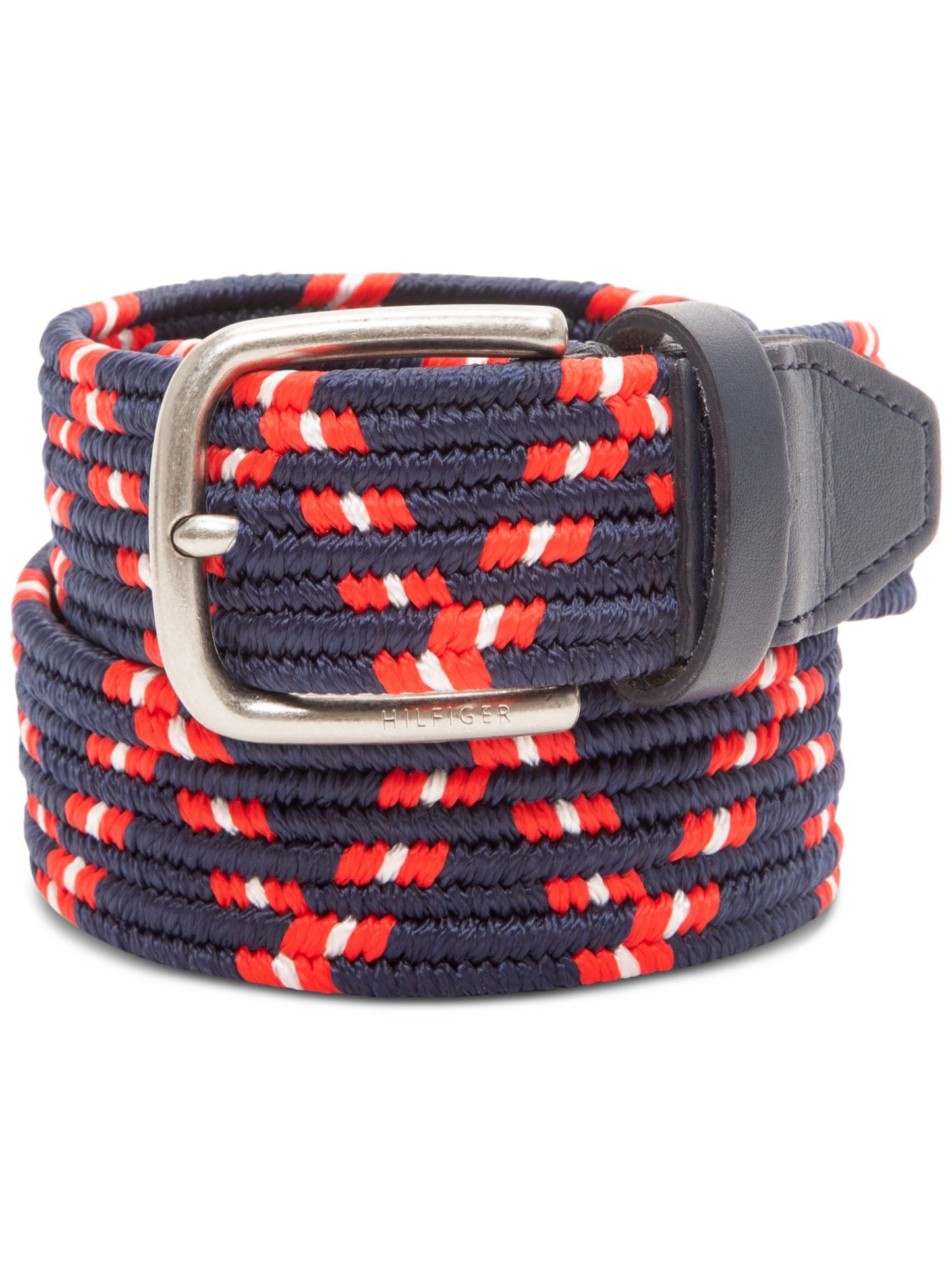 Tommy Hilfiger Men's Comfort Stretch Webbing Casual Belt Blue Size Small