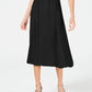 Alfani Women's Washed Satin a Line Skirt Black Size Petite S