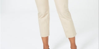 Charter Club Women's Newport Tummy Control Cropped Pants Brown Size 8