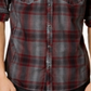 INC International Concepts Men's Johnny Cotton Plaid Western Shirt Red Size XXX-Large