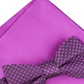 Alfani Men's Pocket Square Roy Geo Pt Solid Set Silk Bow Tie Pink Size Regular