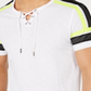 INC International Concepts Men's Attila Cotton Mesh Trim Casual Shirt White Size XX-Large
