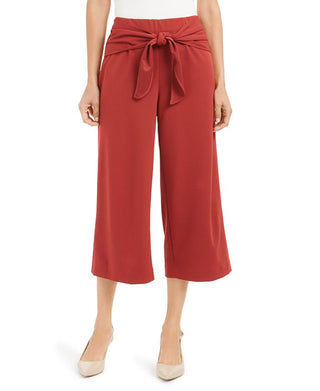 Alfani Women's Tie Front Culotte Pants Red Size 6