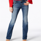 INC International Concepts Women's Wash Mid Rise Bootcut Leg Stretch Jeans Blue Size 0