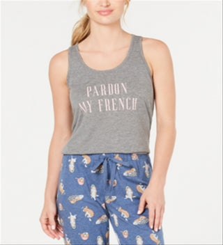 Jenni Women's Keyhole Back with Sleep Tank Top Black Size M