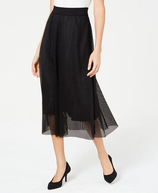 Alfani Women's MIDI a Line Skirt Black Size X-Large