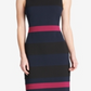 Tommy Hilfiger Women's Scuba Crepe Colorblock Sheath Dress Blue Size 12P