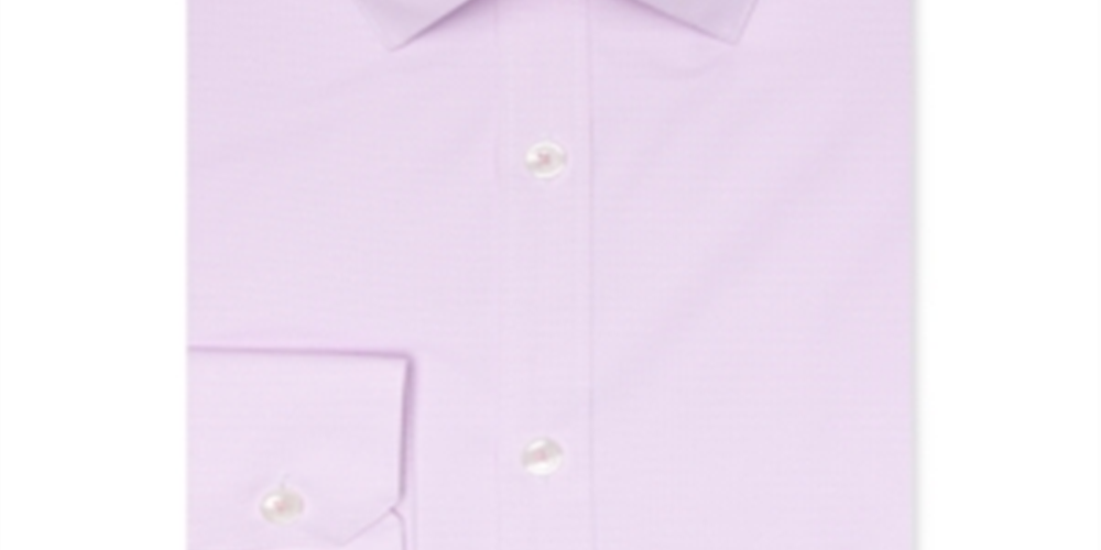 Ryan Seacrest Distinction Men's Active Slim Fit Non Iron Performance Stretch Dobby Dress Shirt Pink Size 16X32X33