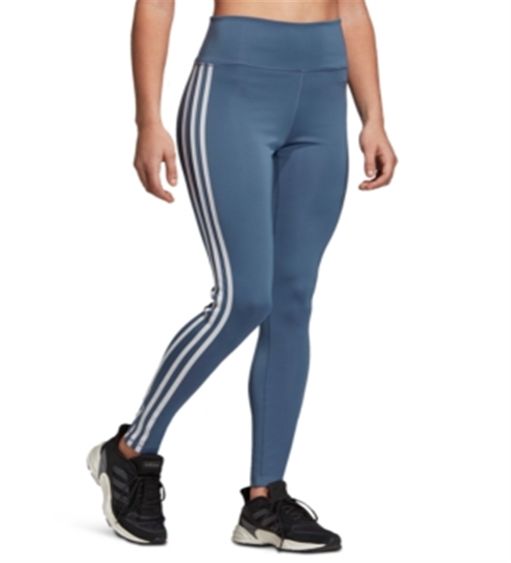 Adidas Women's Stripe High Rise Leggings Blue Size XX-Small