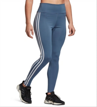 Adidas Women's Stripe High Rise Leggings Blue Size XX-Small