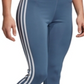 Adidas Women's Stripe High Rise Leggings Blue Size XX-Small