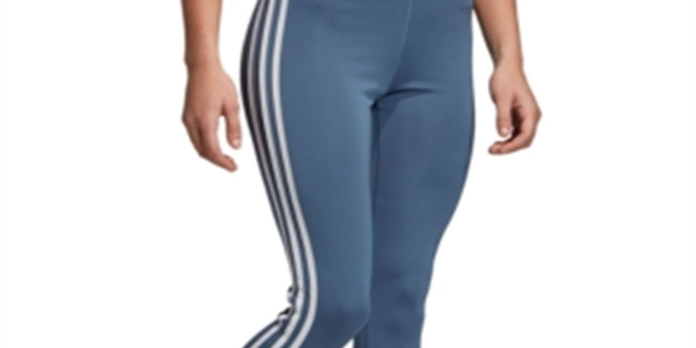 Adidas Women's Stripe High Rise Leggings Blue Size XX-Small