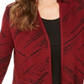 JM Collection Women's Jacquard Diagonal Print Red Size X-Large