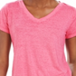 Style & Co Women's Burnout V Neck T-Shirt Pink Size X-Small