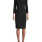 Calvin Klein Women's 3/4 Sleeve Above the Knee Sheath Dress Black Size 4