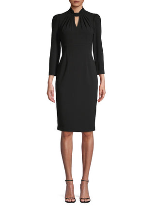 Calvin Klein Women's 3/4 Sleeve Above the Knee Sheath Dress Black Size 4