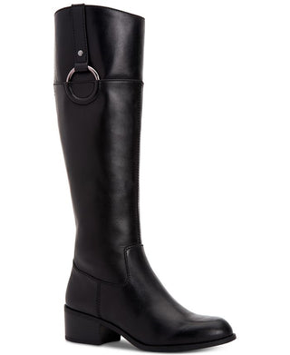 Alfani Women's Round Toe Knee High Fashion Boots Black Size 7.0