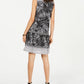 Style & Co Women's Mixed Print Sleeveless Peasant Dress Black Size Small