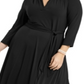Charter Club Women's Plus V Neck Belted Dress Black Size 0X