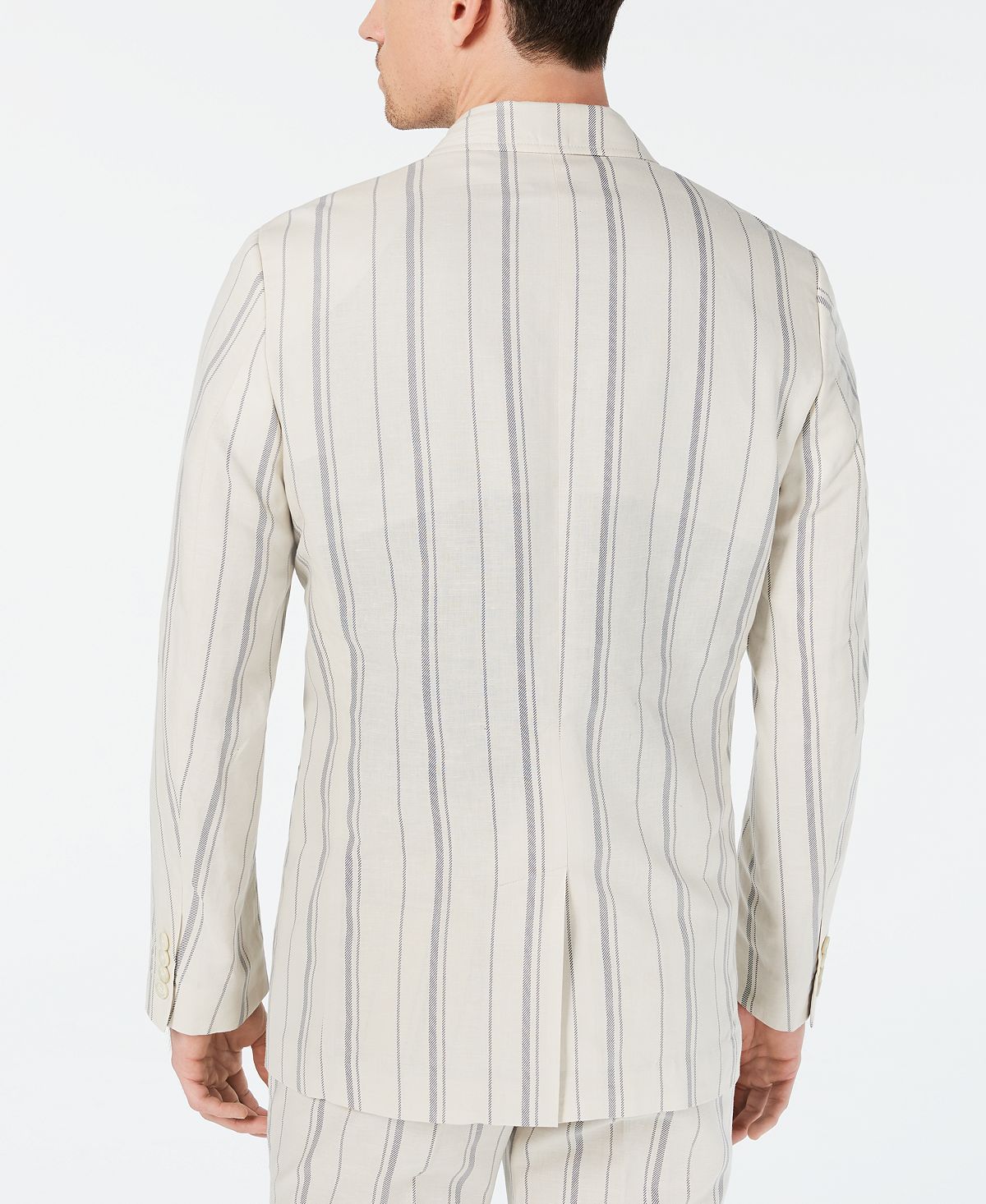 INC International Concepts Men's Slim Fit Striped Blazer Brown Size Medium