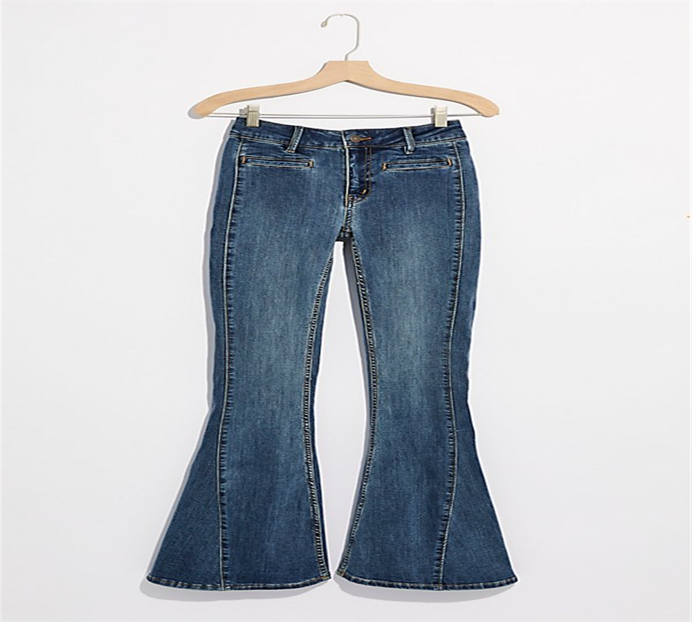 Free People Women's Dream Lover Flare Jeans Blue Size 30