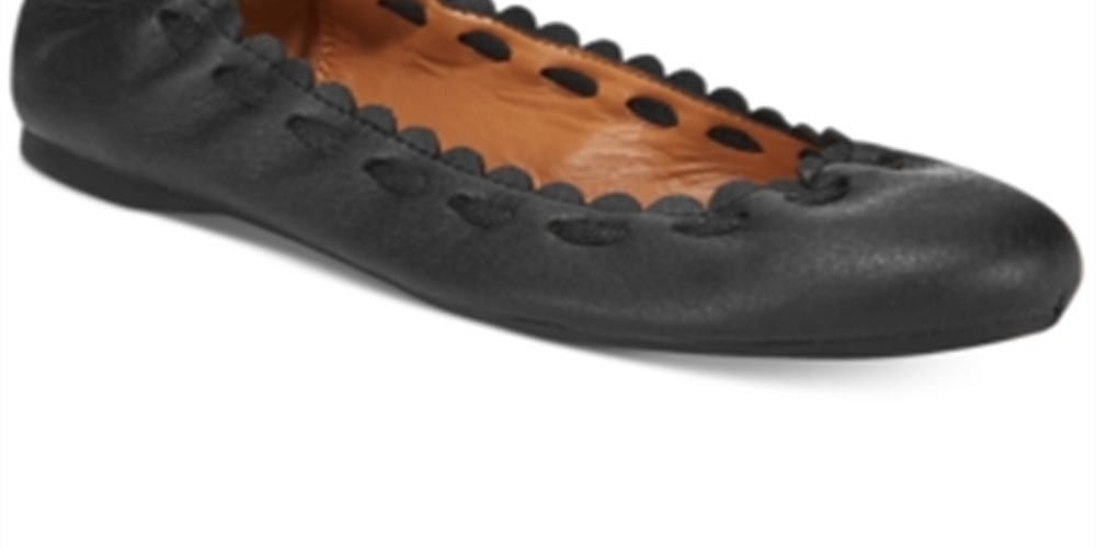 Style & Co Women's Cushioned Barbbee Round Toe Slip on Ballet Flats Black Size 9.5
