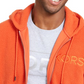 Michael Kors Men's Sherpa Logo Hoodie Orange Size Small