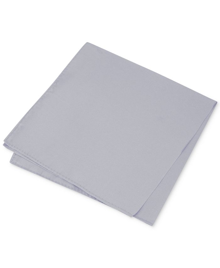 Club Room Men's Simple Silk Handkerchief Pocket Square Grey Size Regular