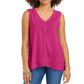 Style & Co Women's High Low Tank Top Pink Size XX-Large