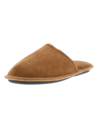 Gold Toe Men's Suede Memory Foam Slip on Slippers Brown Size X-Large