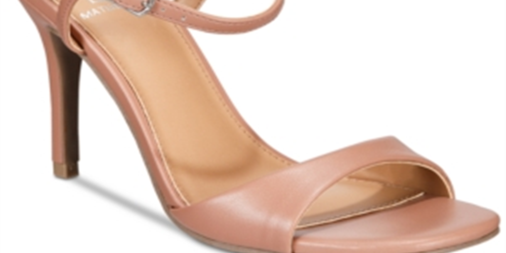 Material Girl Women's Brian Faux Leather Strappy Sandals Brown Size 11M